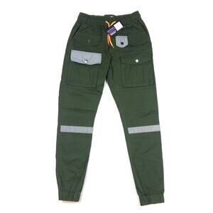 Maison Noir Premium Jogger Cargo Olive Green Gray Pants Bottoms Size Small S B9